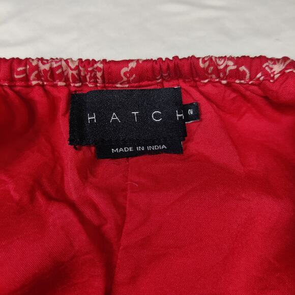 Hatch Rosalie Bandana Red Floral Maternity Midi Dress Size 2 Cross Straps - Picture 14 of 16